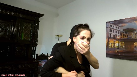 woman chloroformed by a masked man